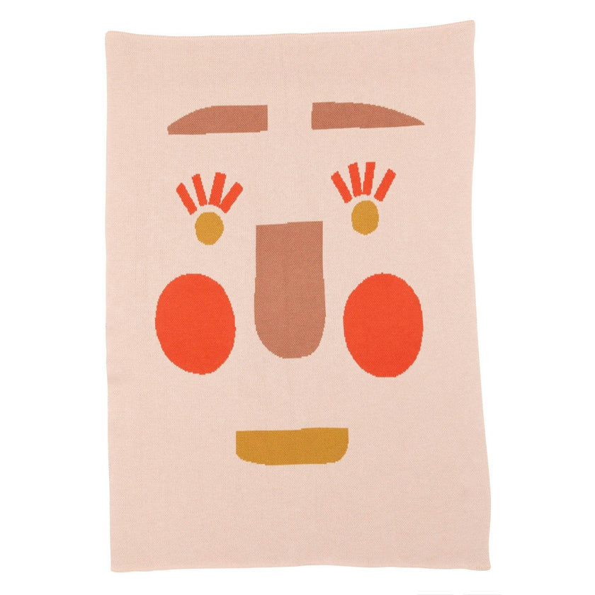 Funny Face Knit Midi Blanket