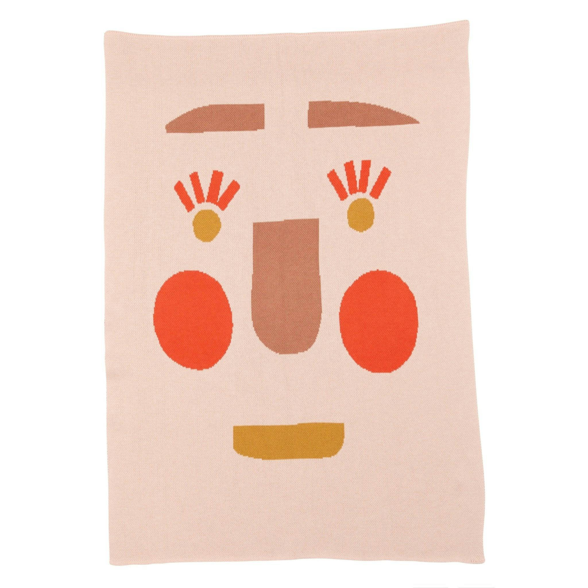 Funny Face Knit Midi Blanket