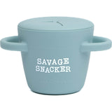 Savage Snacker Happy Silicon Snacker Cup With Lid