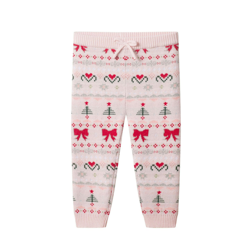 Infant (9-24M) Girls 3-Piece Sweater Set | Festive Bows & Hearts