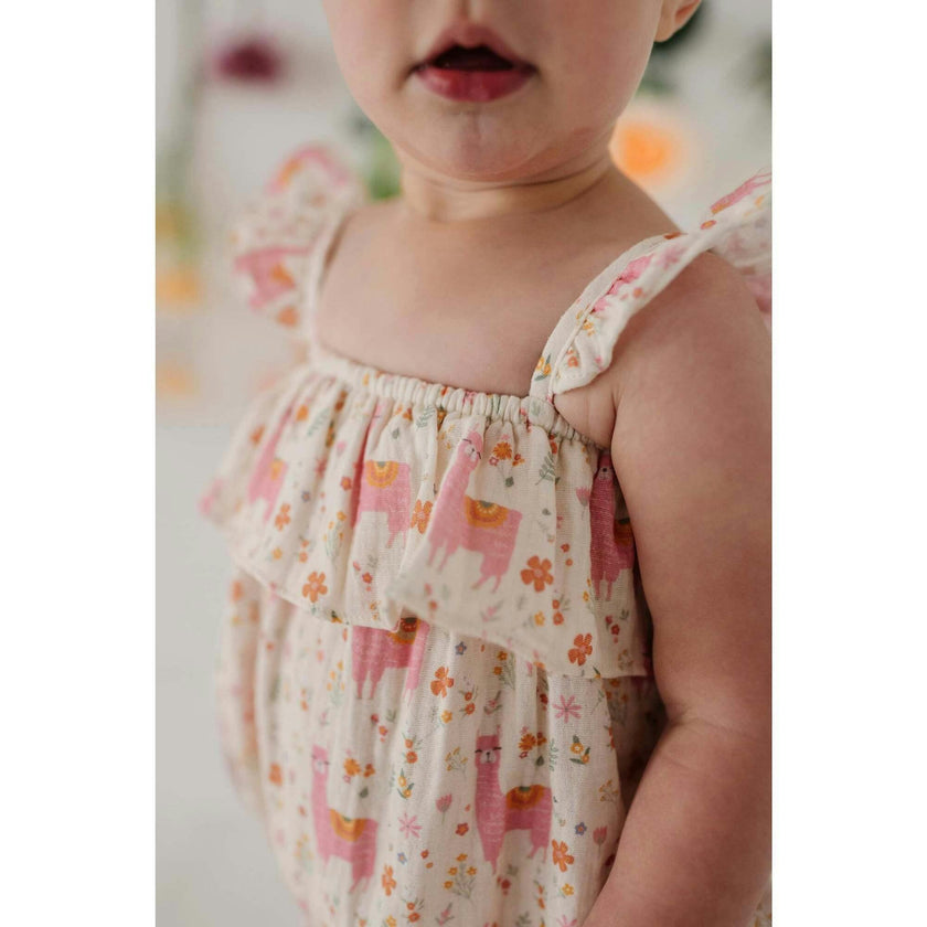 Baby Girl Gauze Bubble Romper