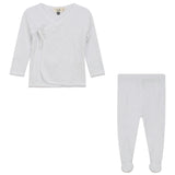 Crinkled Jersey Wrap 2Pc Set Blue