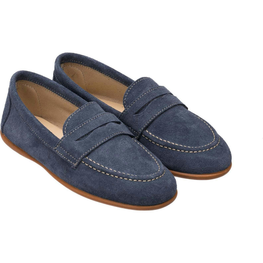 Suede Penny Loafer Denim