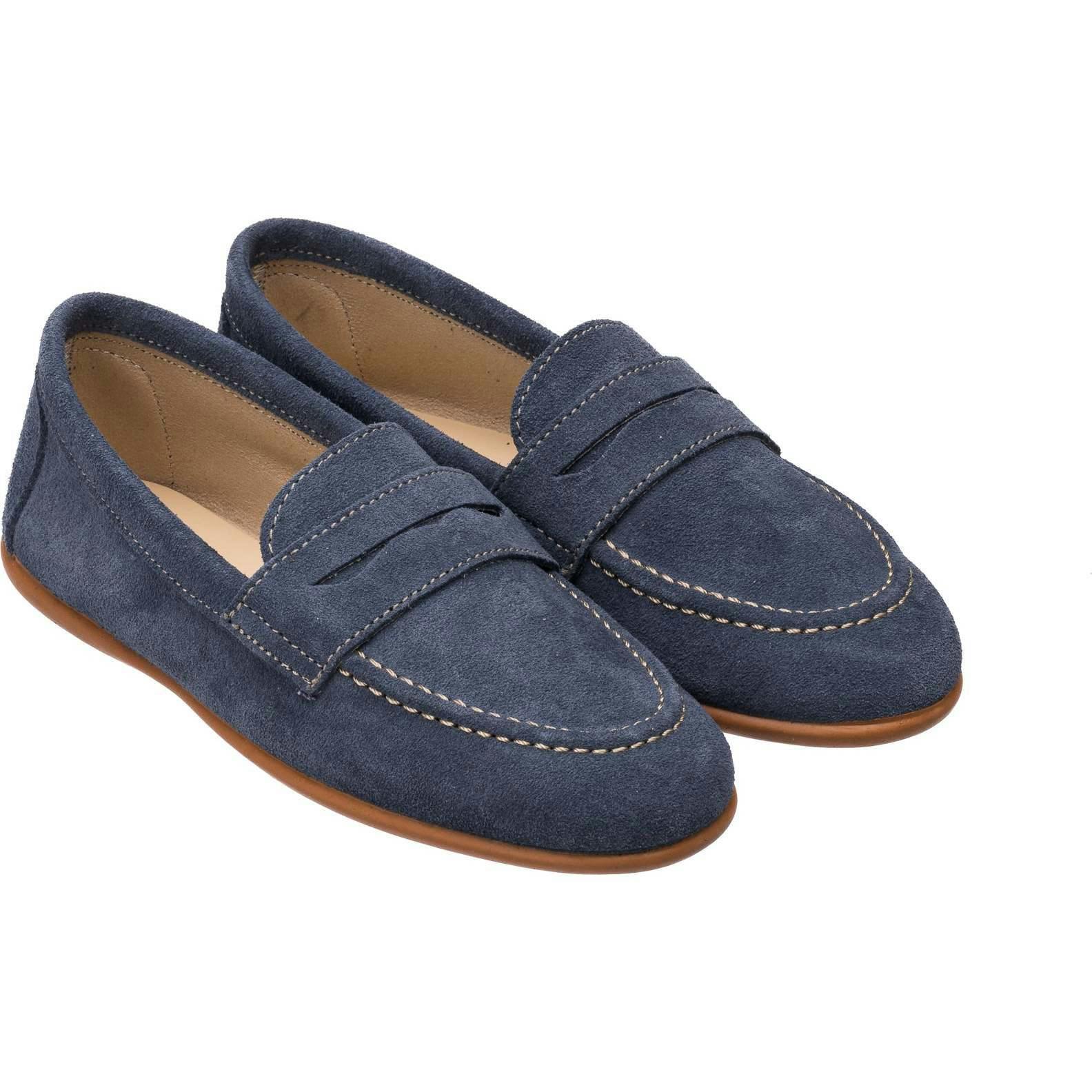 Suede Penny Loafer Denim