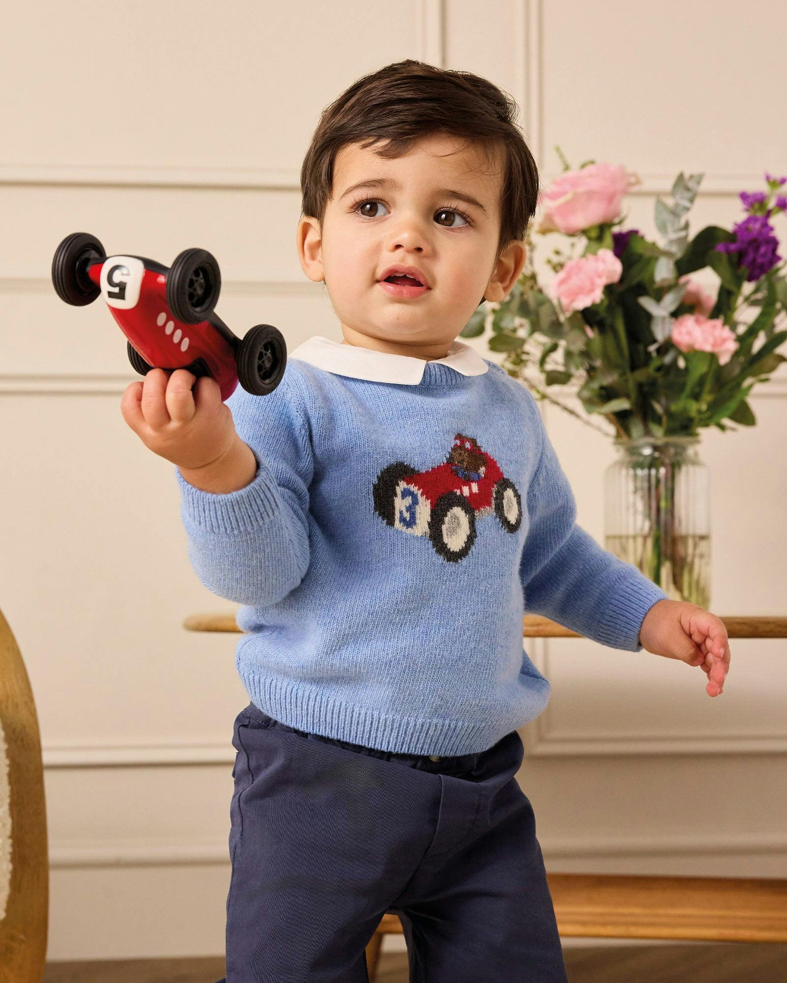 Baby Henry Car and Bear Sweater
