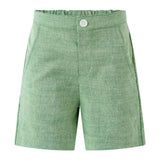Green Chambray Shorts