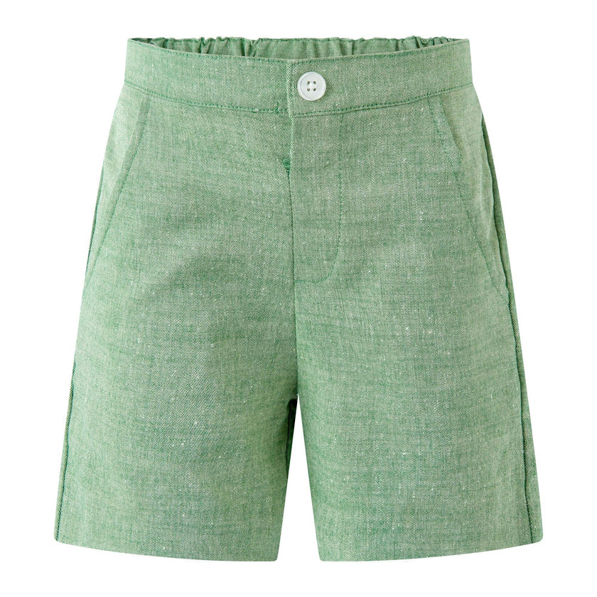 Green Chambray Shorts