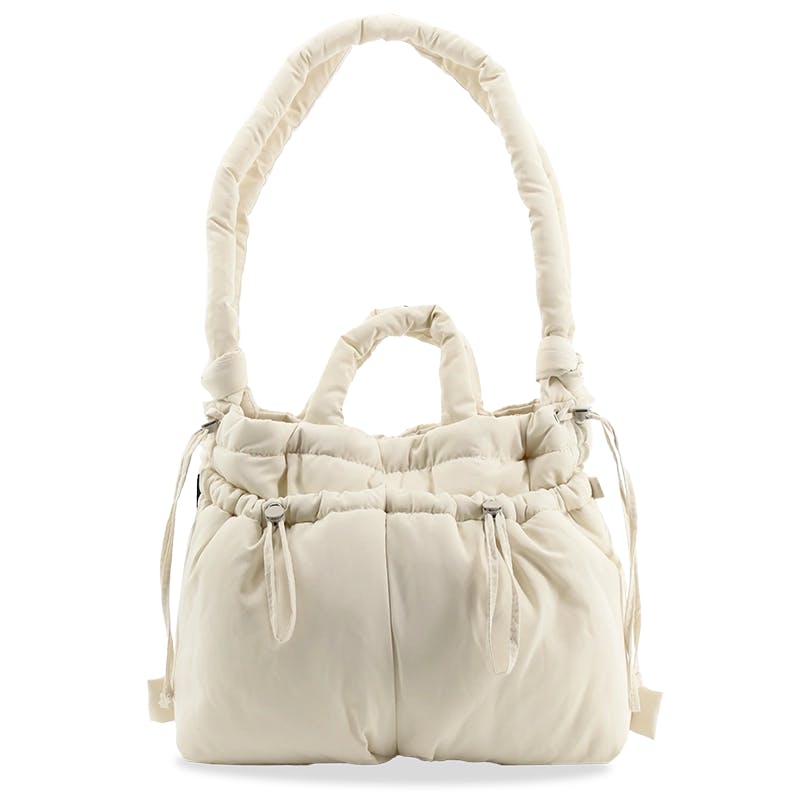 Puffy Tote in Beige