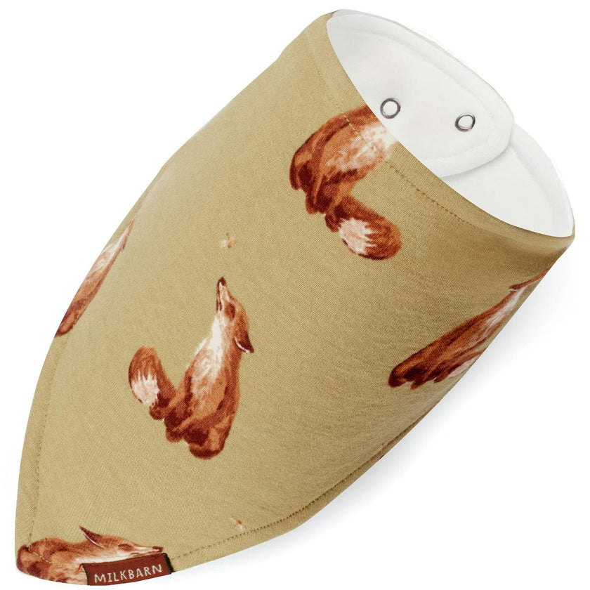 Gold Organic Cotton Three-Layer Kerchief Bib