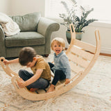 Kids Wooden XL Rocker & Climber Play Arch