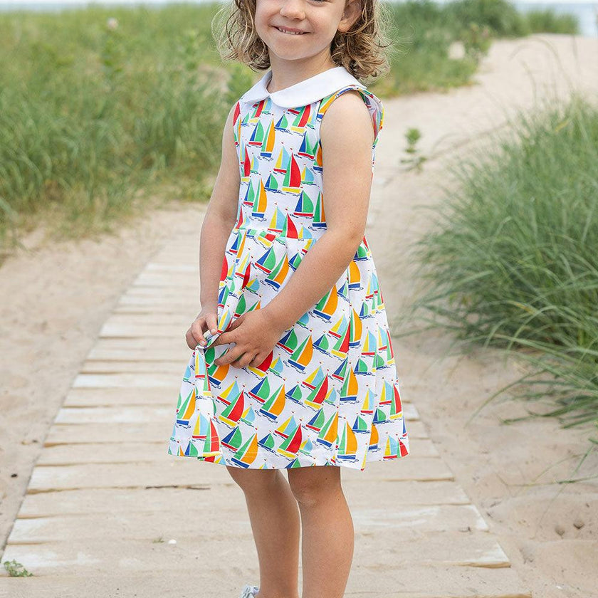 Sailboat Print Twirl Dress