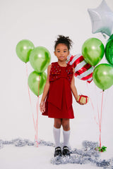 Rainbow Crystal Gem Bow Dress