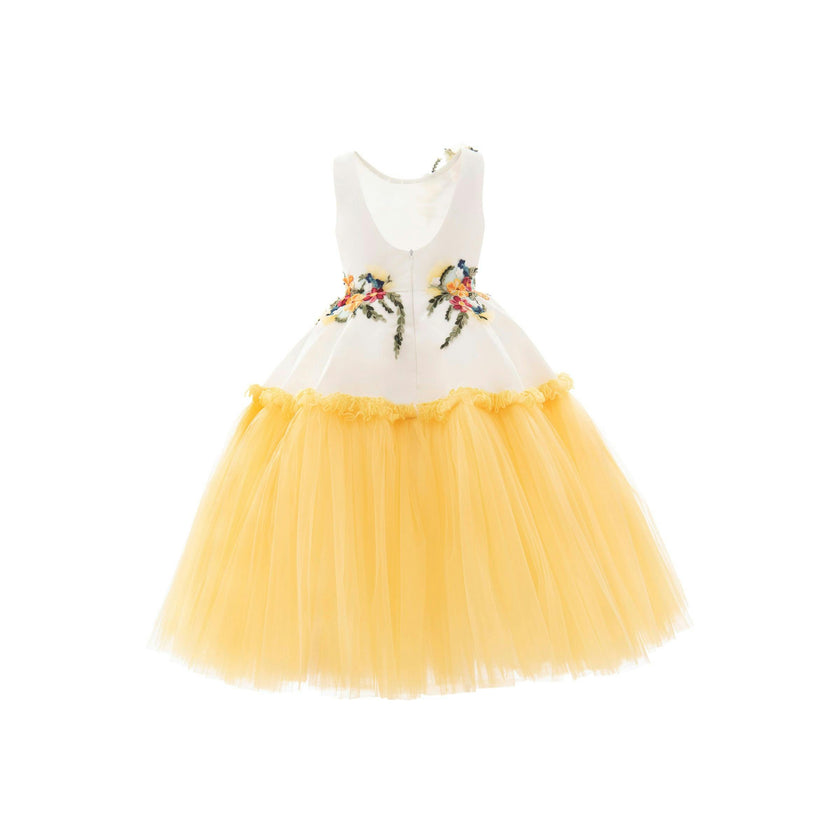 Yellow Aquino Floral Garden Dress