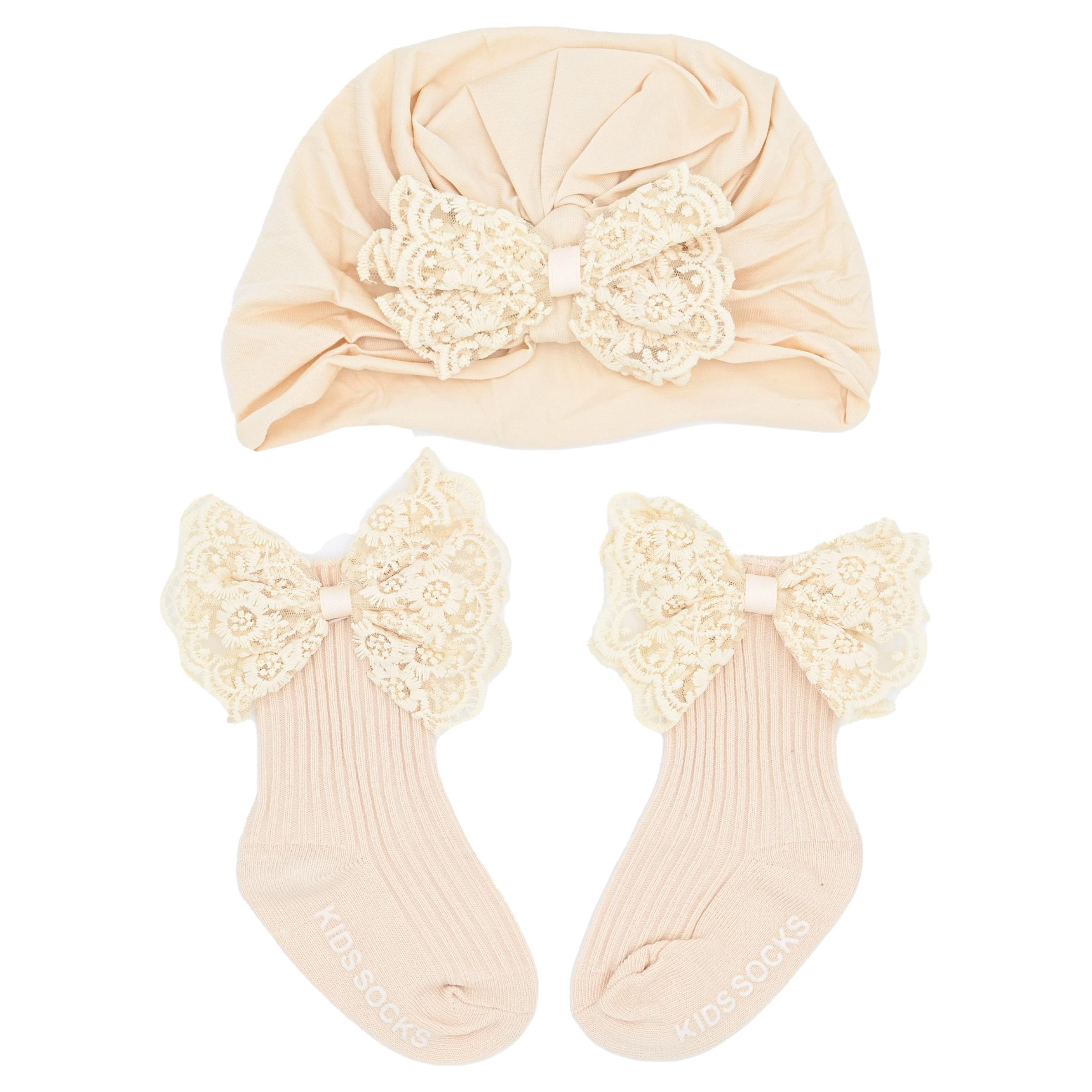 Beige Lace Bow Gift Set