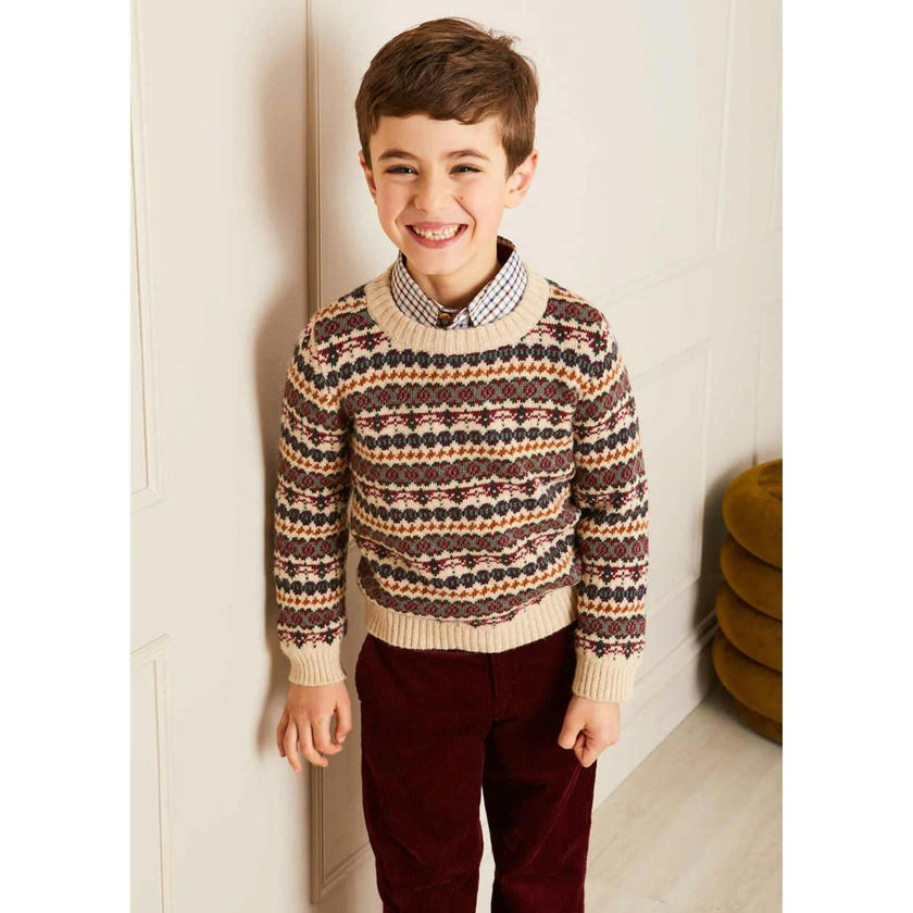 Corduroy Five Pocket Trousers in Burgundy (4-10yrs)