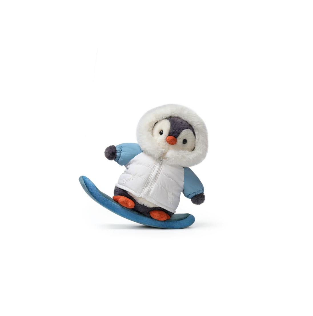 McHugs Snowboarder Glacier Penguin Weighted Plush 25cm