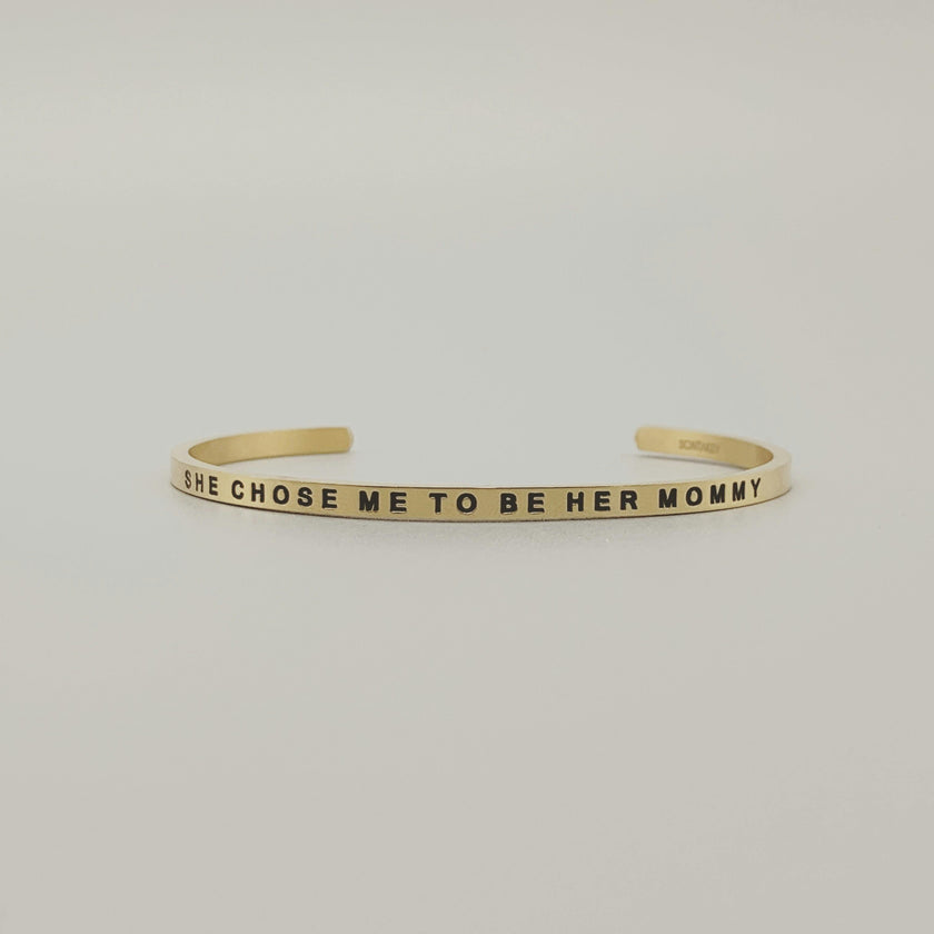 Women's "He Chose Me to Be His Mommy" Bracelet