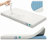 2” Crib Mattress Topper Memory Foam – Waterproof & Breathable Soft Cover