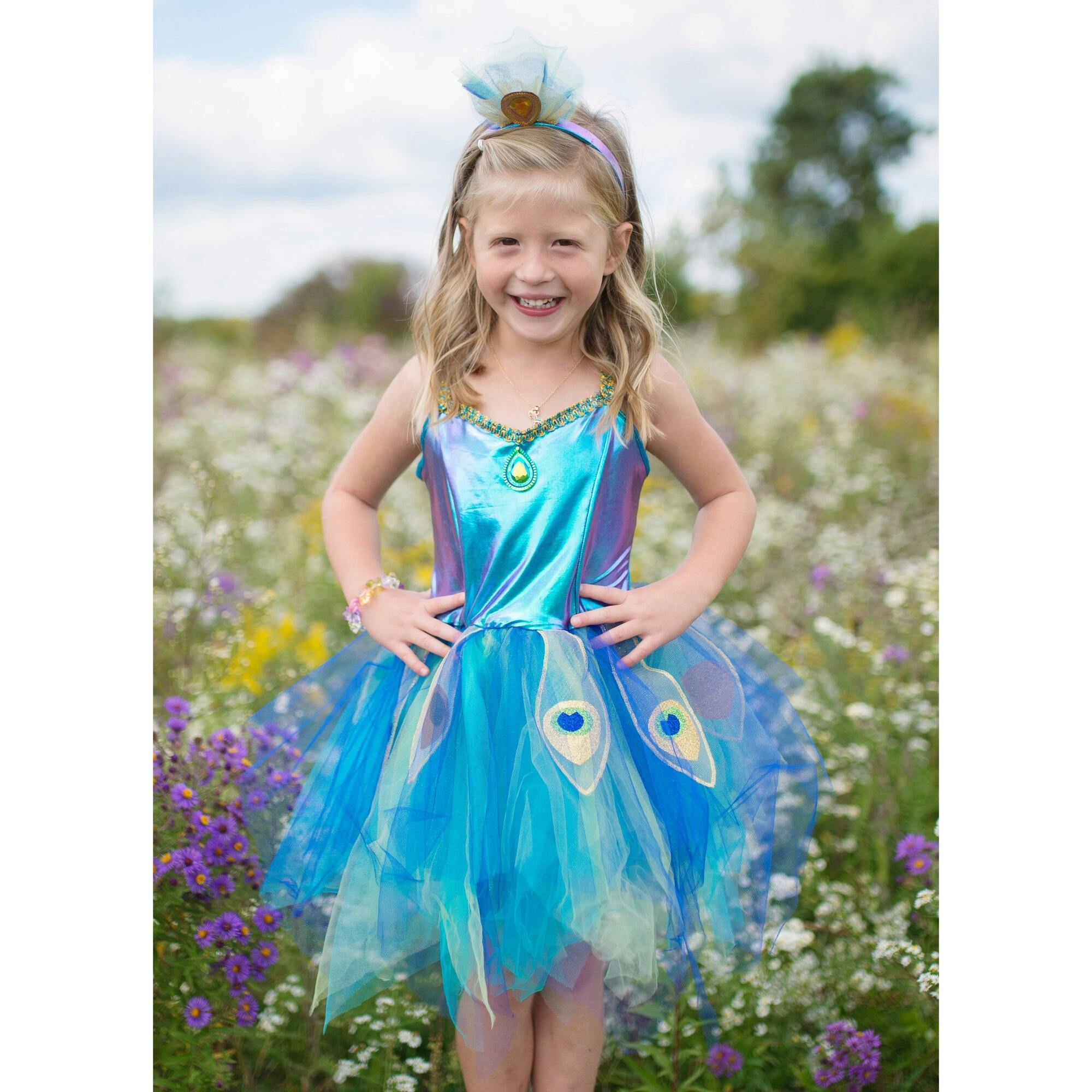 Pretty Peacock Dress & Headband