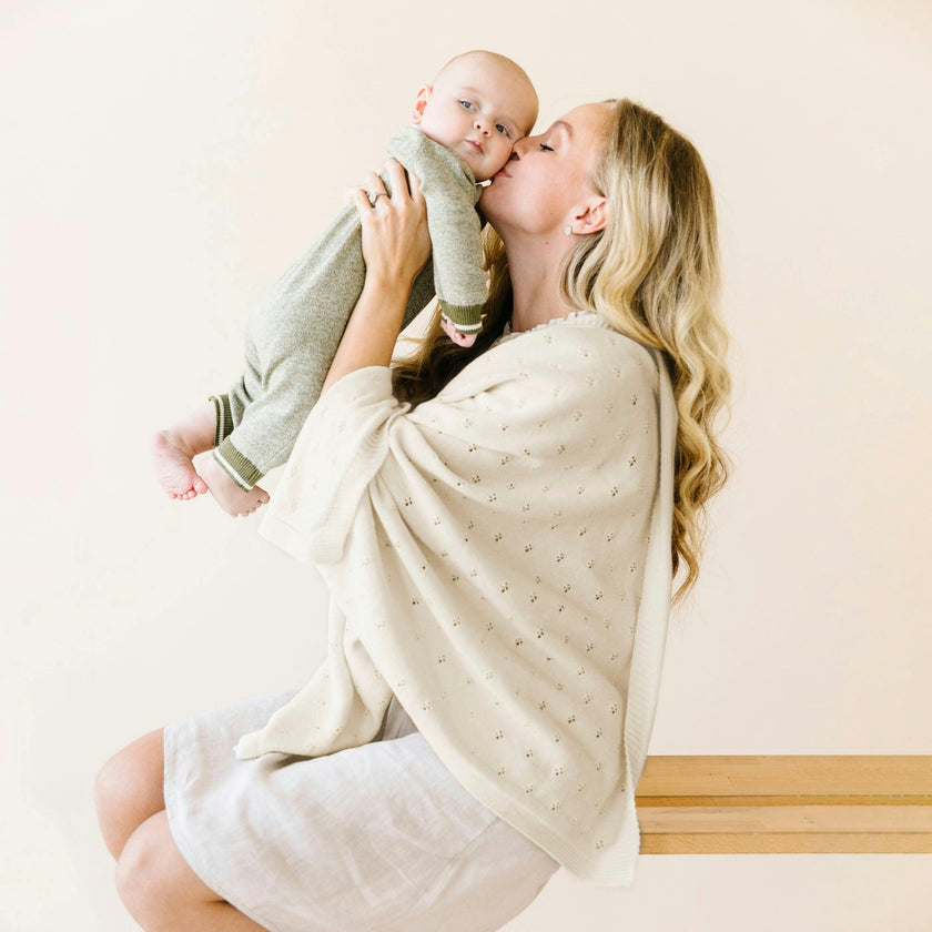 Organic Baby Blanket Pointelle