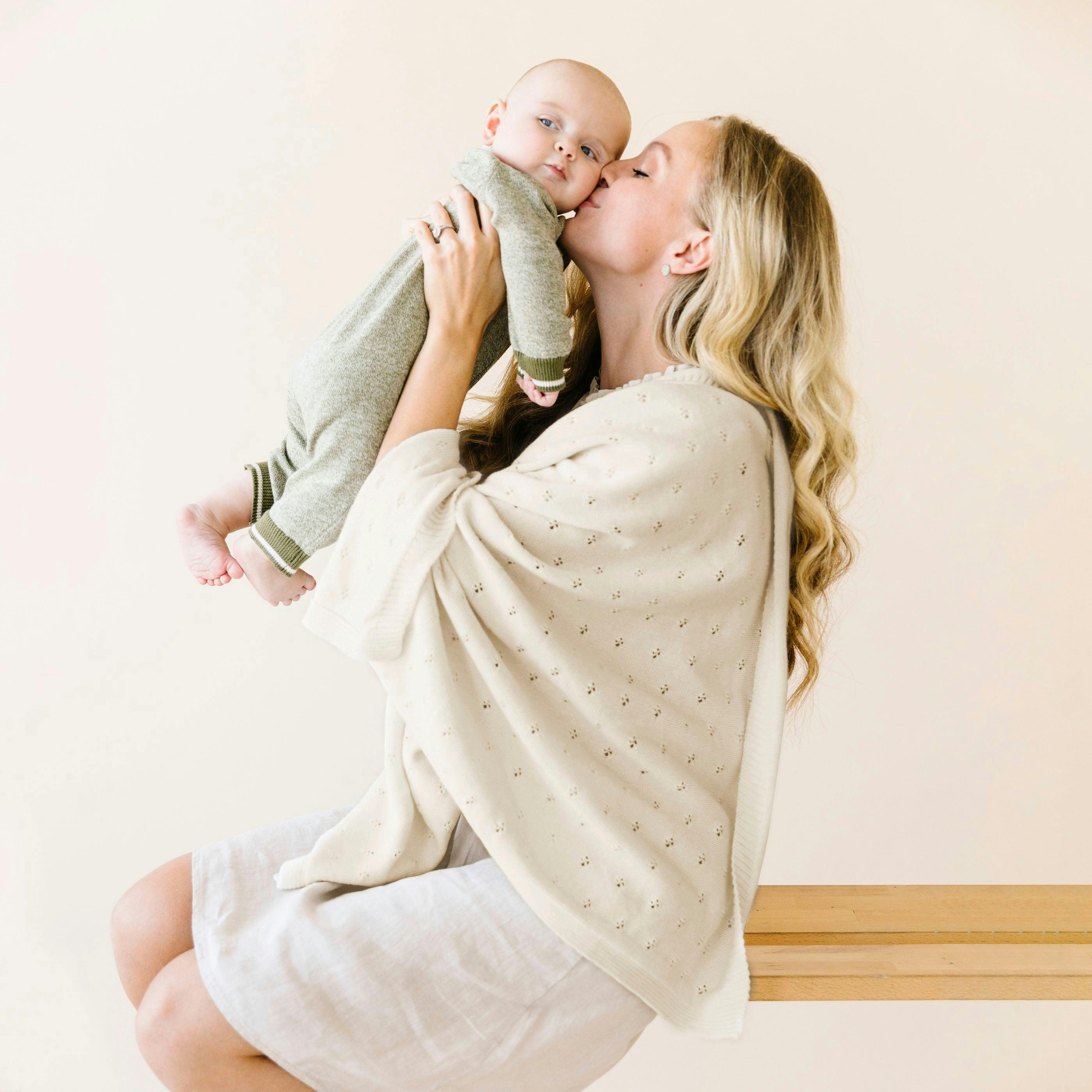 Organic Baby Blanket Pointelle
