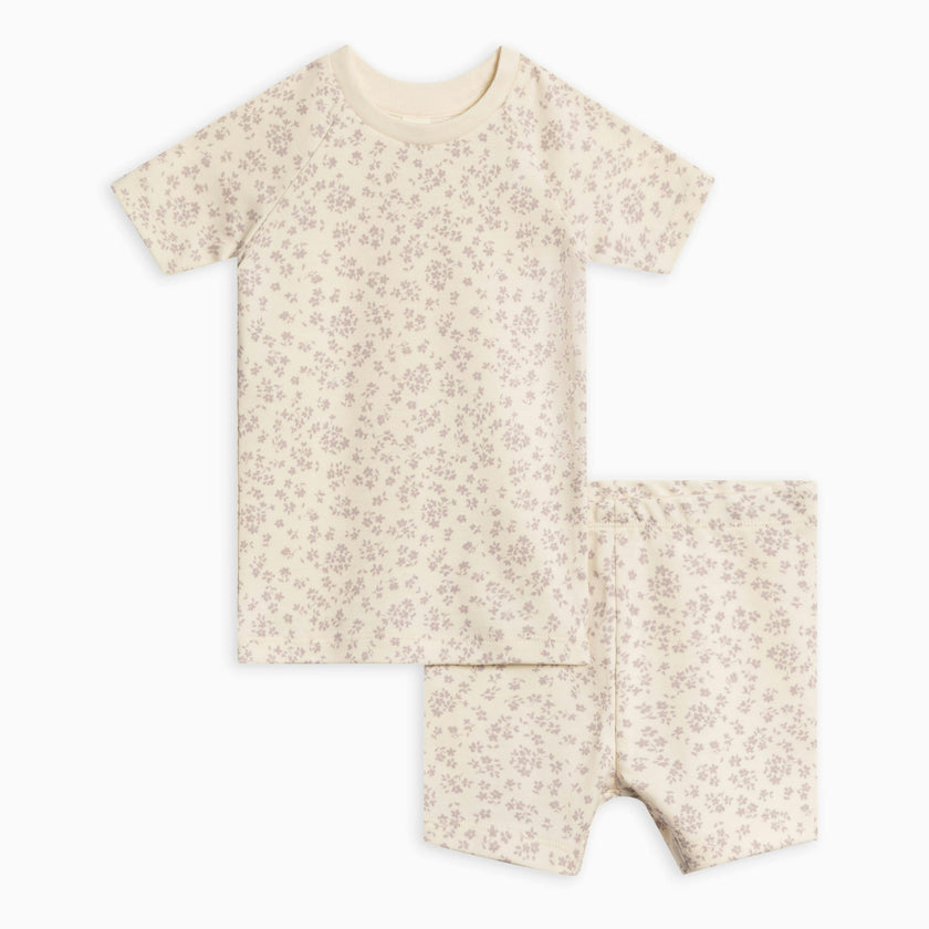 2-Piece Short Sleeve Jammie Set Wave Stripe / Rain