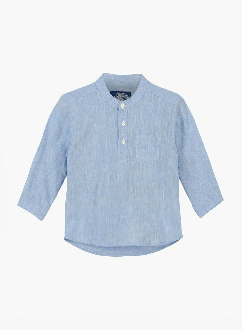 Baby Oscar Shirt in Pale Blue