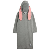 MINI RODINI Rabbit Ear Knit Dress - Grey Melange