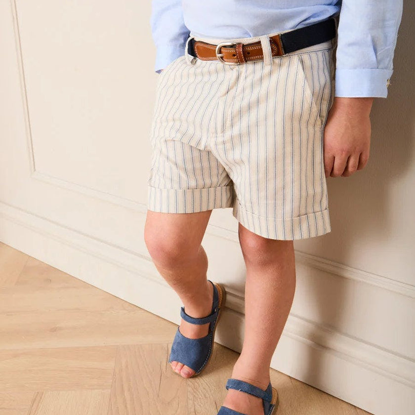 Percy Stripe Tailored Shorts in Blue (4- 10yrs)