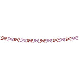Red & Pink Glitter Bow Garland