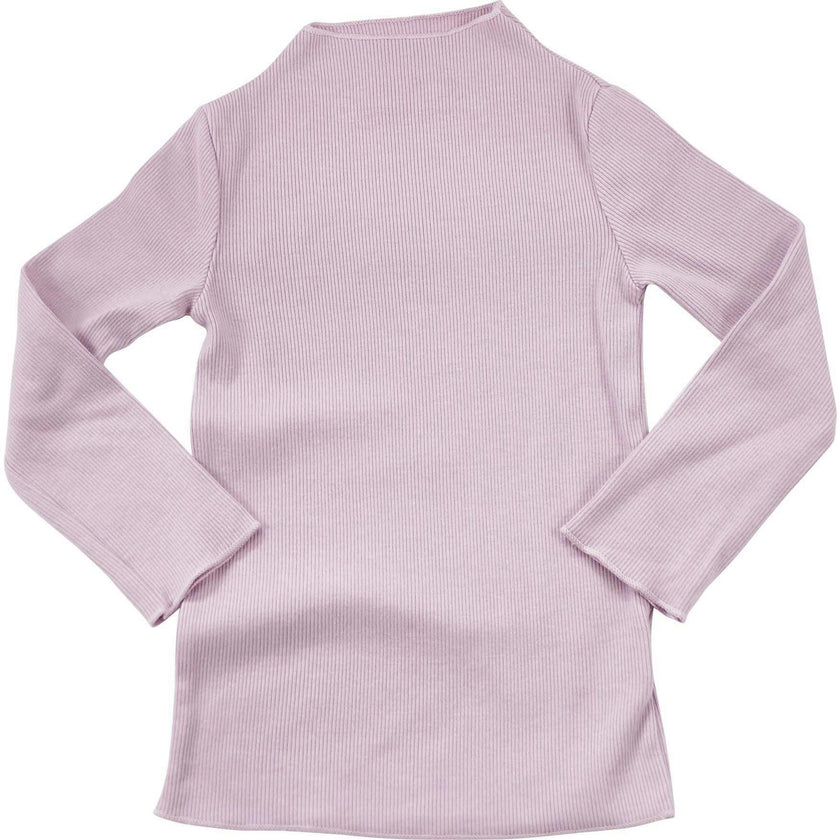 Rib Mock Neck Long Sleeve Top