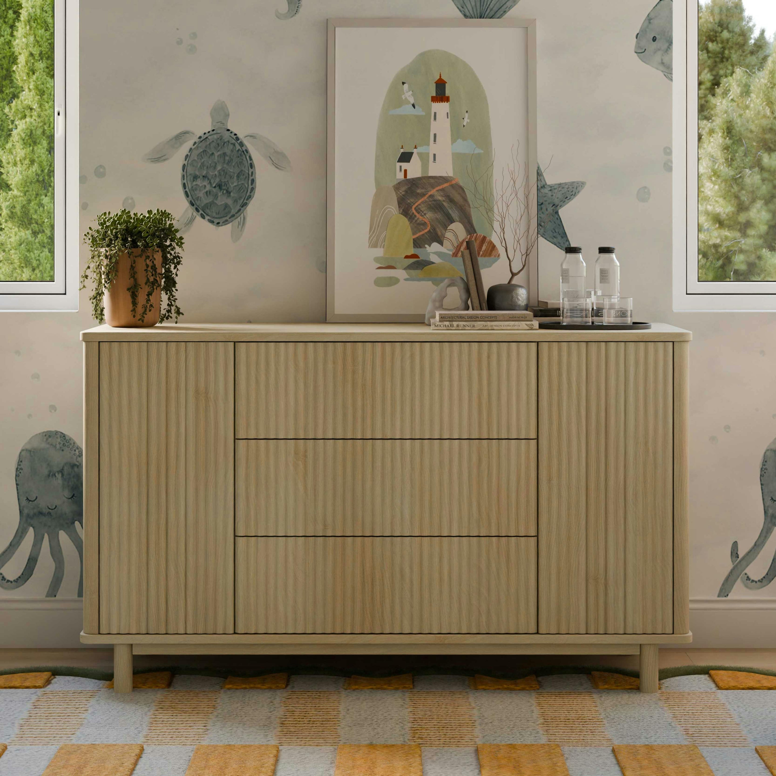 Pogo Tambour Extra Wide Assembled Dresser (58
