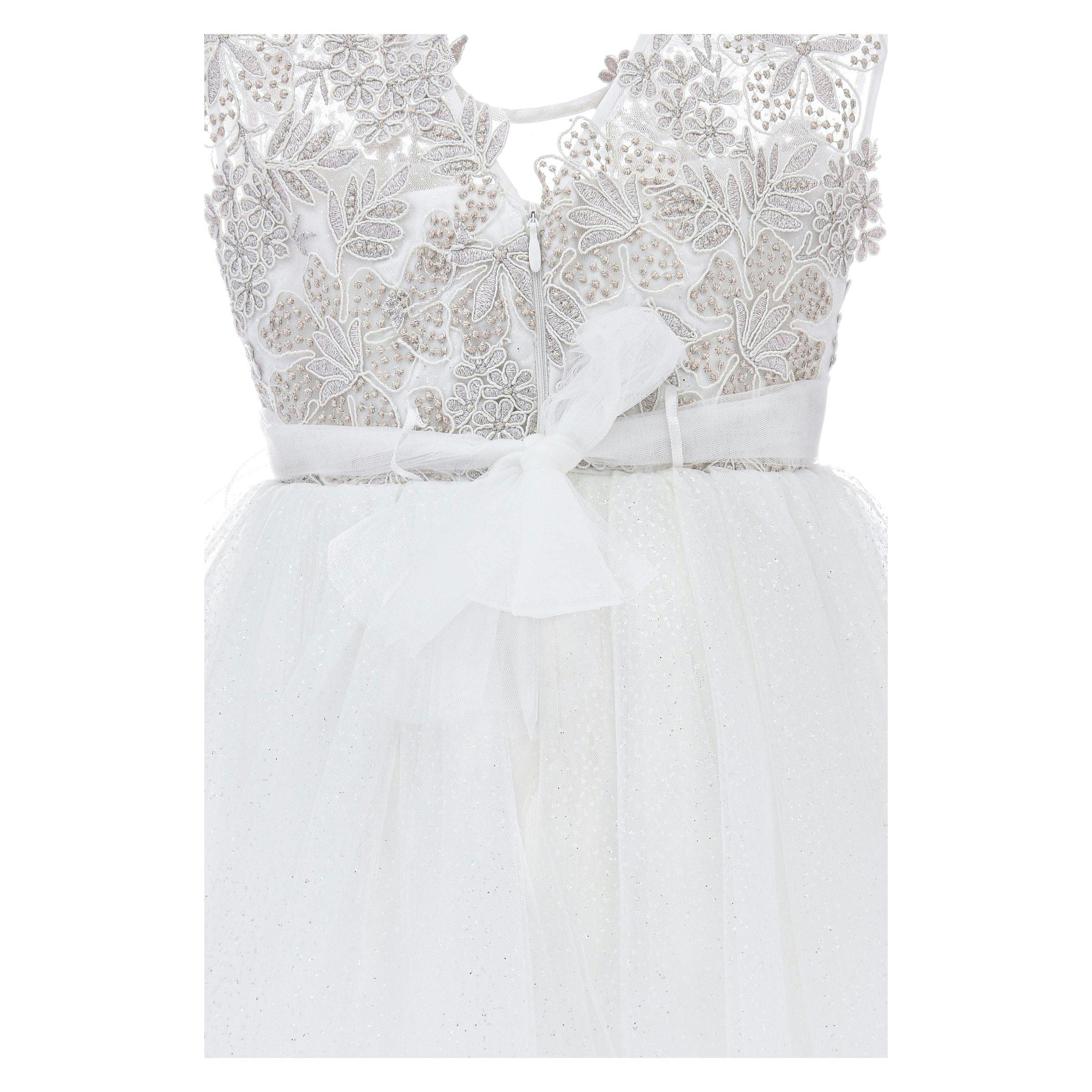White Demi Glitter Dress