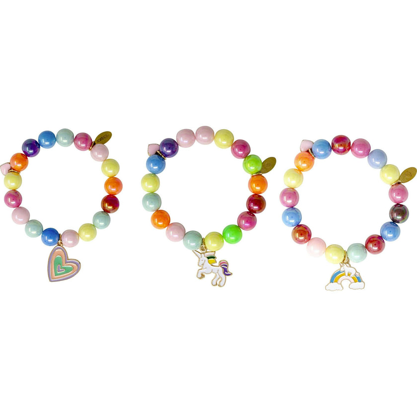 Bright Gum Ball Bracelet Set