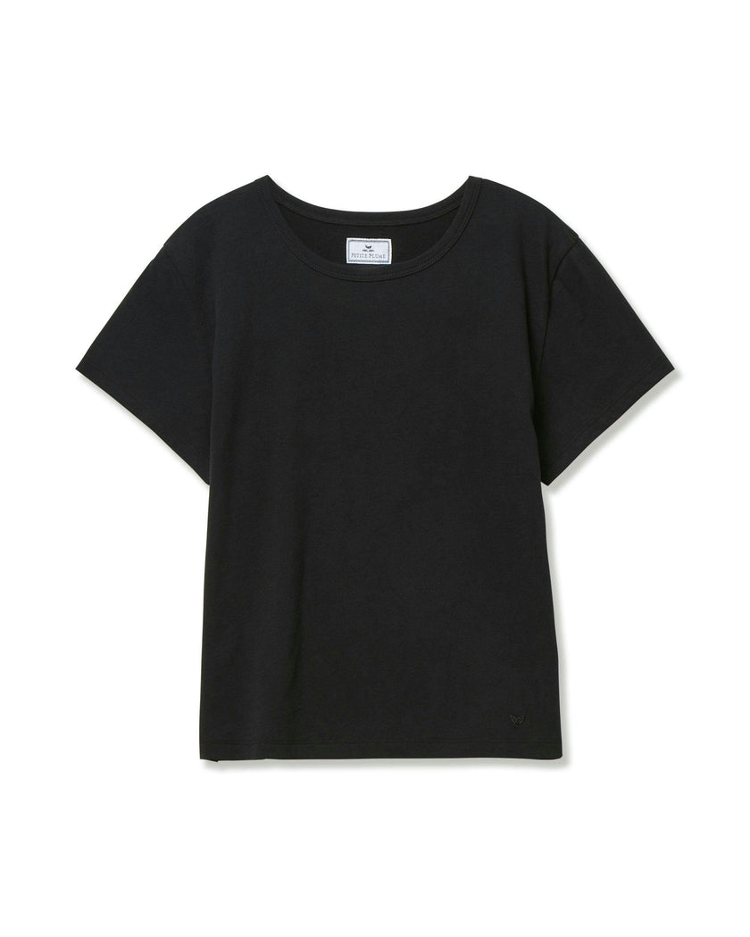 Women's Pima Essential Crew Neck Tee in Black