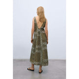 Waterlily Woman Dress Bandana Print
