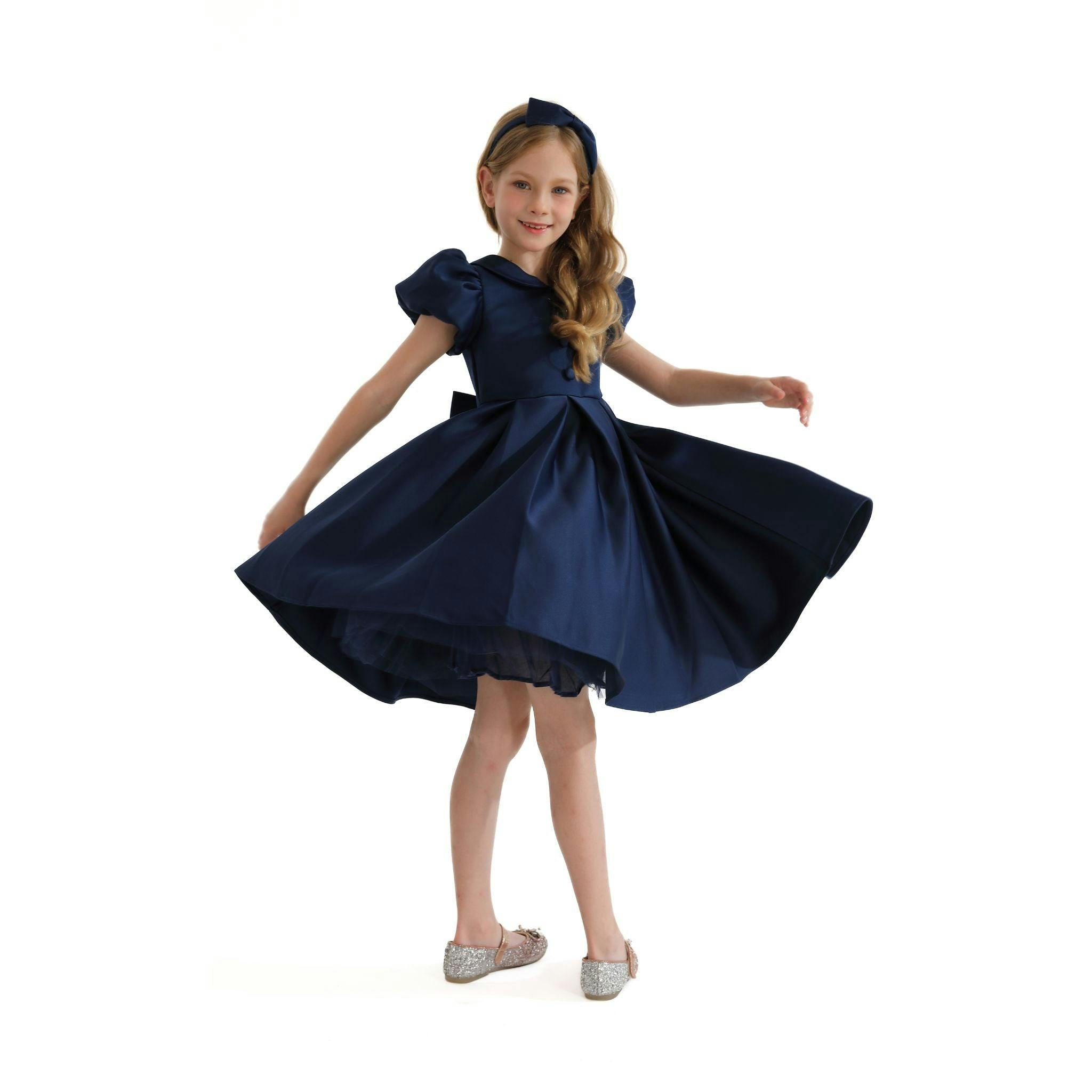 Navy Barrymore Teacup Button Dress