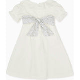 White Vega Floral Long Ceremony Girl Dress