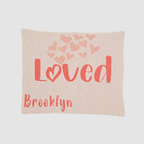Custom Personalized Baby Sustainable Knit Throw Blanket - Loved Personalized Blanket