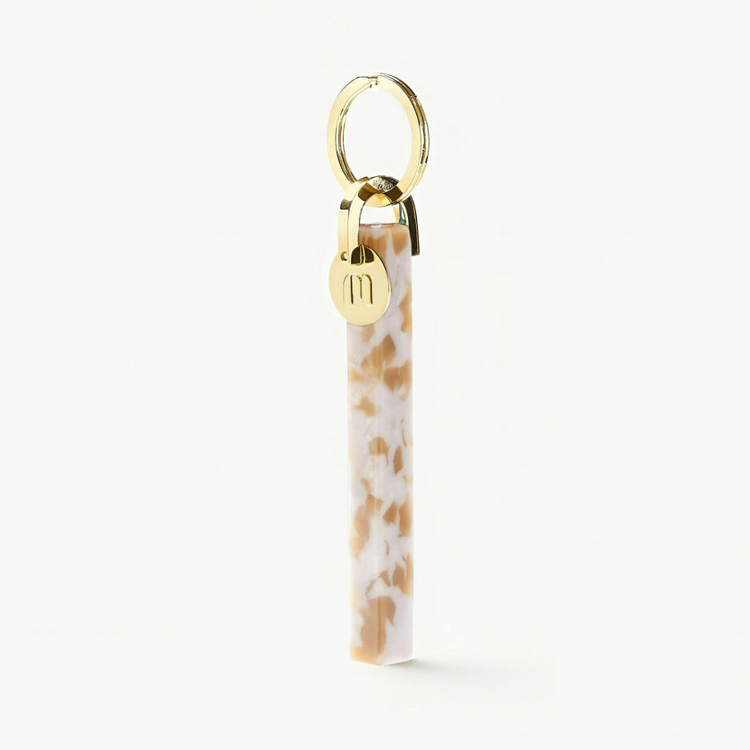 Bar Handmade Gold Plated Keychain