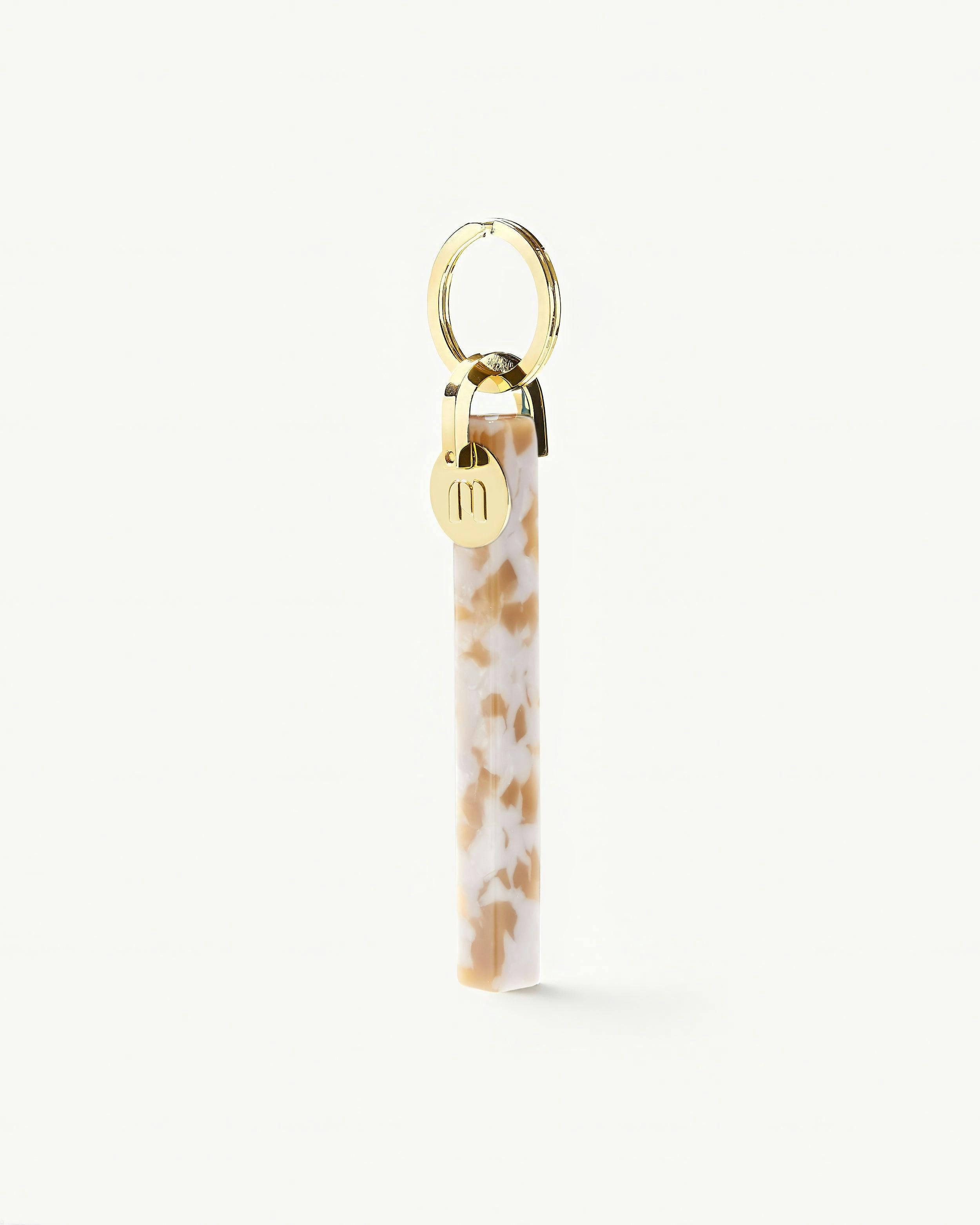 Bar Handmade Gold Plated Keychain