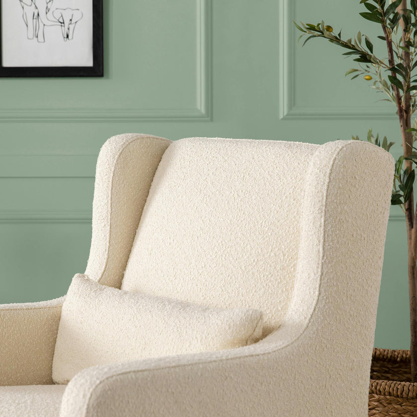 Adrian Swivel Glider with Storage Ottoman