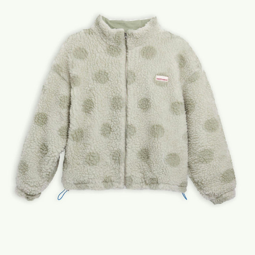 adult wool bomber jacket - polka dots