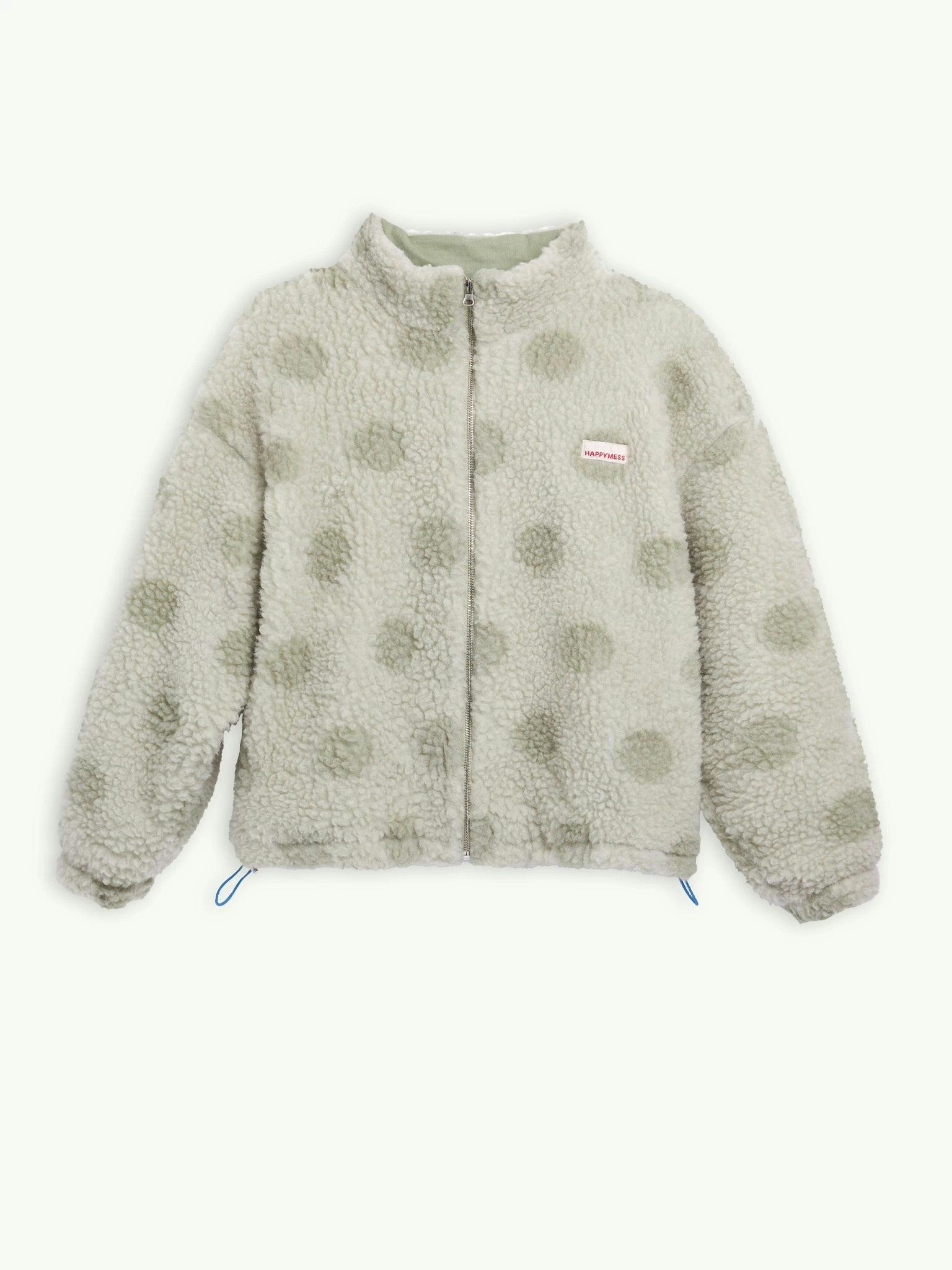 adult wool bomber jacket - polka dots