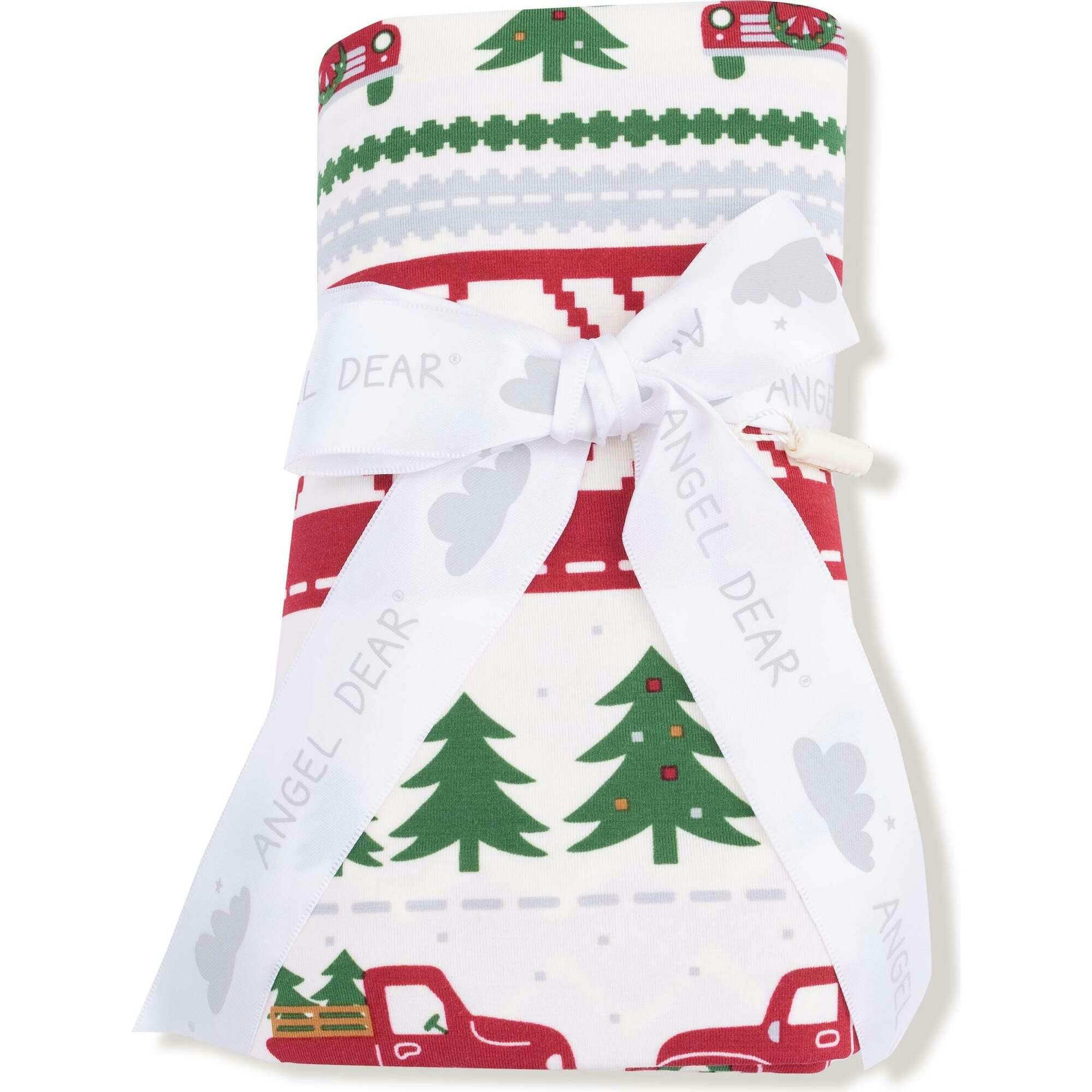 Red Truck Fair Isle - Swaddle Blanket
