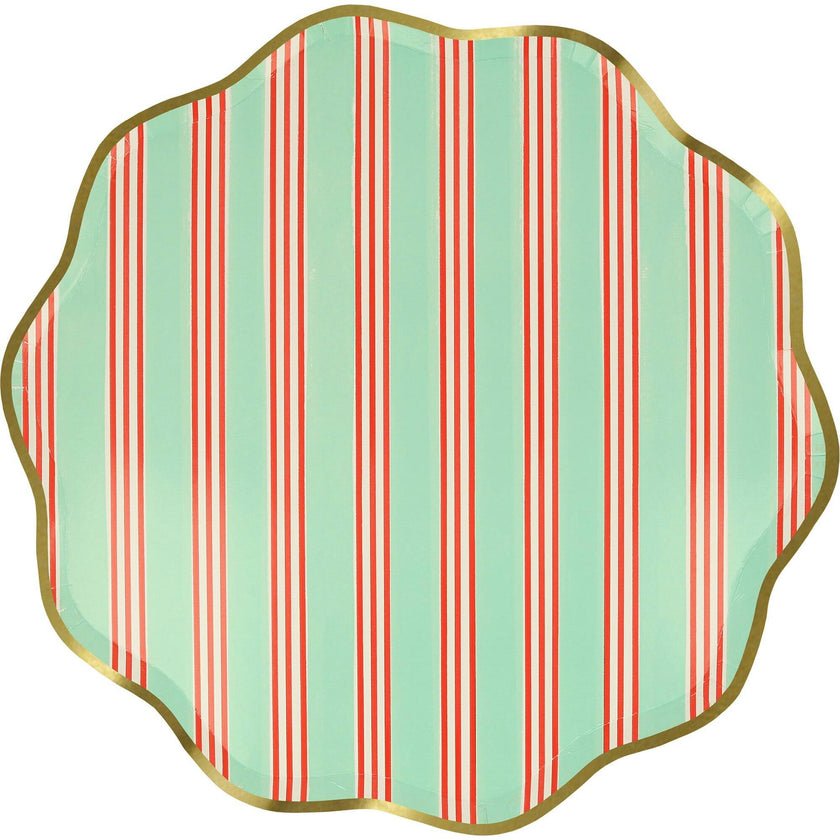 Festive Stripe Dinner Plates