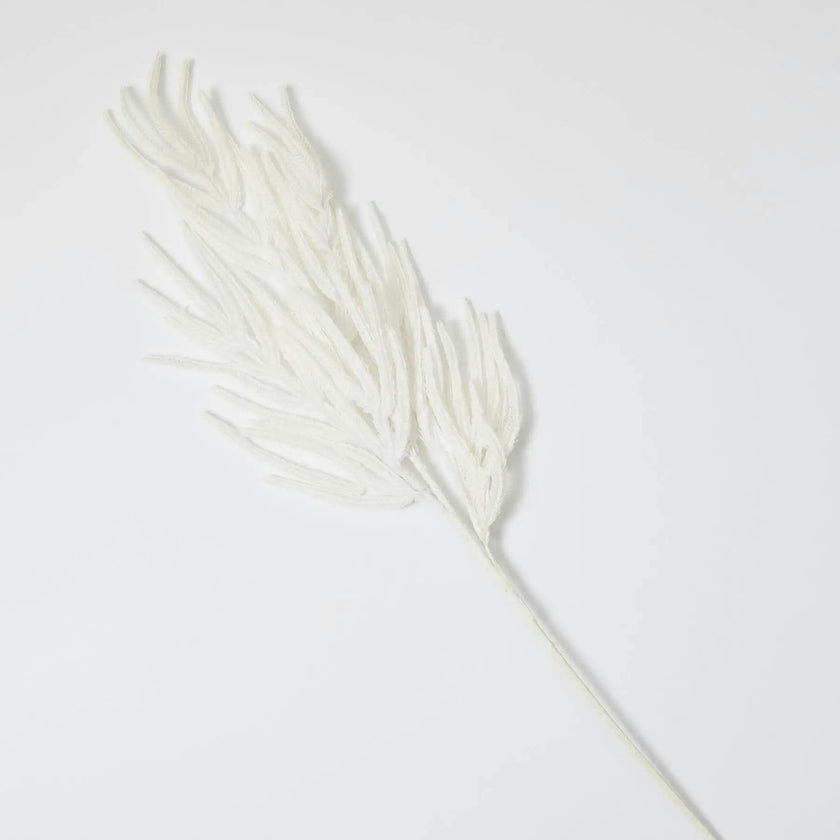 Real Touch Flocked White Norfolk Pine Branch Christmas Spray - 37"
