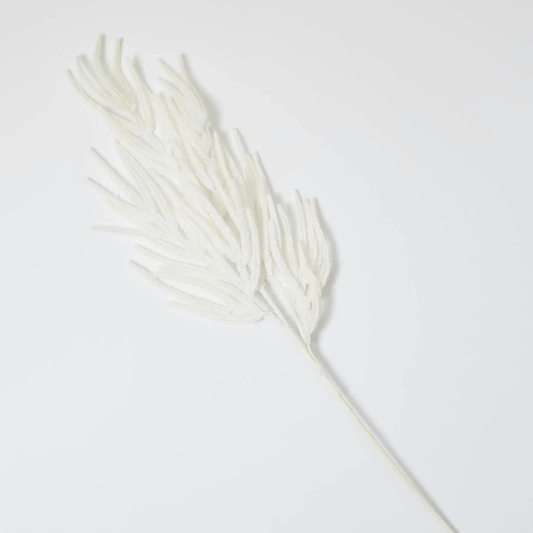 Real Touch Flocked White Norfolk Pine Branch Christmas Spray - 37