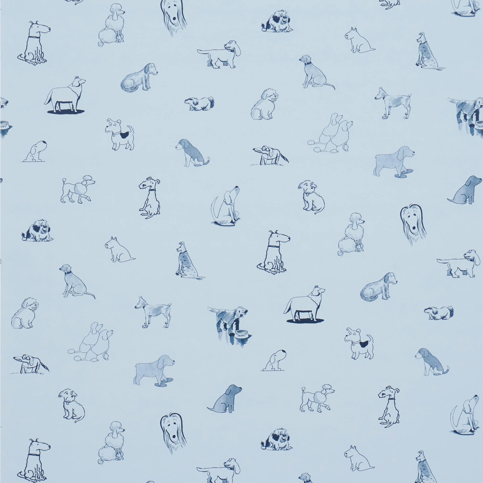Good Dogs Everywhere Woven Wallpaper