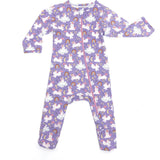 Zipped Long Sleeve Footed Onesie